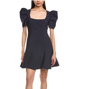 $229 Likely Black Alia Puff-Sleeve A-Line Mini Dress Size 6 (DR200THRIFTY